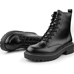 ICHIGO Women’s Fashion Ankle Booties Causal 8-Eye Side Zipper Lace-up Combat Boots, Black, 5.5 UK ICHIGO Women’s Fashion Ankle Booties Causal 8-Eye Side Zipper Lace-up Combat Boots, Black, 5.5 UK