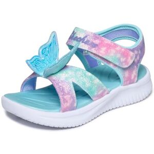 Skechers Girl's Jumpsters Sandal Butterfly Brites Sneakers, Aqua Sparkle Synthetic/Multi Trim, 1 UK Child Skechers Girl's Jumpsters Sandal Butterfly Brites Sneakers, Aqua Sparkle Synthetic/Multi Trim, 1 UK Child