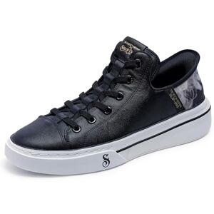 Skechers Men's Hands-Free Slip-ins Snoop ONE OG Sneaker, Black Leather, 8.5 UK Skechers Men's Hands-Free Slip-ins Snoop ONE OG Sneaker, Black Leather, 8.5 UK