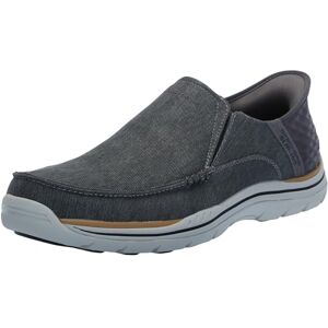 Skechers Men's Expected-Cayson Moc Toe Canvas Slip-Ins, Grey, 9 UK Skechers Men's Expected-Cayson Moc Toe Canvas Slip-Ins, Grey, 9 UK