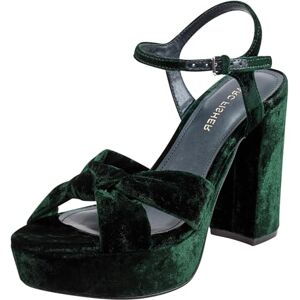 Marc Fisher Women's Deren Heeled Sandal, Dark Green Velvet 300, 4 UK Marc Fisher Women's Deren Heeled Sandal, Dark Green Velvet 300, 4 UK
