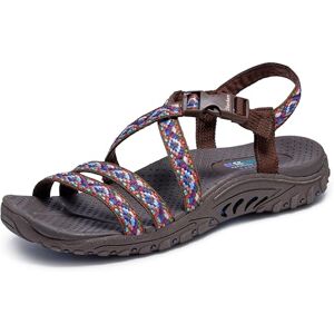 Skechers Women's Reggae-Dream Weaver Sport Sandal, Chocolate Multi, 11 Skechers Women's Reggae-Dream Weaver Sport Sandal, Chocolate Multi, 11