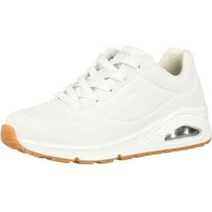 Skechers Women's Uno Stand on Air Sneaker, White With Rubber Sole, 5 UK Skechers Women's Uno Stand on Air Sneaker, White With Rubber Sole, 5 UK