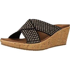 Skechers Women's Beverlee Delighted Cross Band Wedge Sandal, Black, 6 UK Skechers Women's Beverlee Delighted Cross Band Wedge Sandal, Black, 6 UK