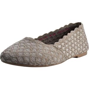 Skechers Women's Cleo Honeycomb Closed Toe Ballet Flats, Brown Dark Taupe Flat Knit Dktp, 8 UK Skechers Women's Cleo Honeycomb Closed Toe Ballet Flats, Brown Dark Taupe Flat Knit Dktp, 8 UK