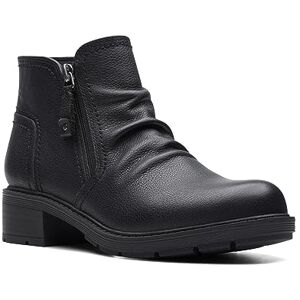 Clarks Women's Hearth Dove Ankle Boot, Black Leather, 6 Clarks Women's Hearth Dove Ankle Boot, Black Leather, 6