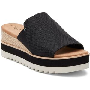 TOMS Women's Diana Mule Sandal, Black Wide Width Heavy Canvas, 5 TOMS Women's Diana Mule Sandal, Black Wide Width Heavy Canvas, 5