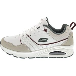 Skechers Men's Uno Retro One Sneaker, White Leather/Suede/Green Mesh/Burg Tri, 7 UK Skechers Men's Uno Retro One Sneaker, White Leather/Suede/Green Mesh/Burg Tri, 7 UK