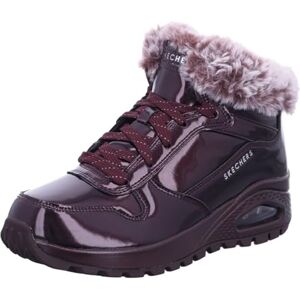 Skechers Women's Uno Rugged Fiesty Winter Ankle Boot, Burgundy Patent Duraleather/Faux Fur, 3 UK Skechers Women's Uno Rugged Fiesty Winter Ankle Boot, Burgundy Patent Duraleather/Faux Fur, 3 UK