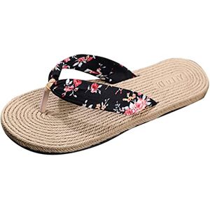 Generic Women Flip Flops Slippers And Flat Flops Beach Womens Casual Flip Summer Fashion Sandals Spring Womens Slipper Womens Flip Flops Size 9 (Black, 5)