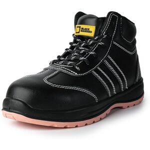 Black Hammer Safety Boots Lightweight Womens Composite Toe Cap With Midsole Protection Metal Free Non Slip Breathable S3 SRC Flo (8 UK) Black Hammer Safety Boots Lightweight Womens Composite Toe Cap With Midsole Protection Metal Free Non Slip Breathable S3 SRC Flo (8 UK)