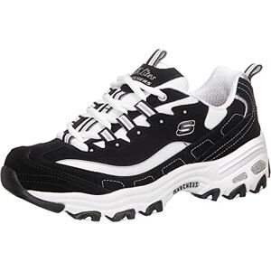 Skechers Women's D'lites biggest Fan Fashion Sneaker, Black White, 4 UK Wide Skechers Women's D'lites biggest Fan Fashion Sneaker, Black White, 4 UK Wide