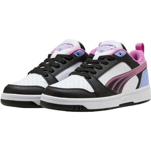 Puma Rebound V6 LO Jelly Heaven JR Sneaker, White Black-Intense Lavender, 5 UK Puma Rebound V6 LO Jelly Heaven JR Sneaker, White Black-Intense Lavender, 5 UK
