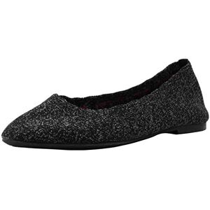 Skechers Women's Cleo-Scalloped Knit Skimmer Ballet Flat Black Skechers Women's Cleo-Scalloped Knit Skimmer Ballet Flat Black
