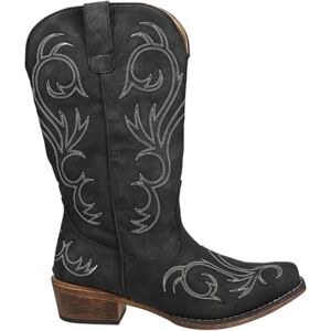 ROPER Women's Riley Round Toe Cowboy Boots Western, Black, 8.5 UK ROPER Women's Riley Round Toe Cowboy Boots Western, Black, 8.5 UK