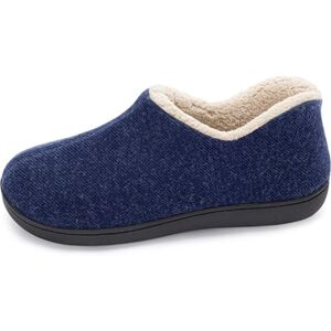ULTRAIDEAS Women's Cozy Memory Foam Closed Back Slippers with Warm Fleece Lining, Wool-Like Blend Cotton House Shoes with Anti-Slip Indoor Outdoor Rubber Sole (Navy Blue,Size 4) ULTRAIDEAS Women's Cozy Memory Foam Closed Back Slippers with Warm Fleece Lining, Wool-Like Blend Cotton House Shoes with Anti-Slip Indoor Outdoor Rubber Sole (Navy Blue,Size 4)
