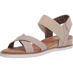 Skechers BOBS Women's Desert Kiss-Secret Picnic Flat Sandal, Natural, 5.5 UK Skechers BOBS Women's Desert Kiss-Secret Picnic Flat Sandal, Natural, 5.5 UK