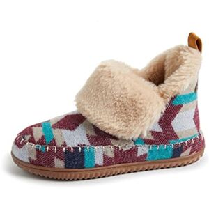 Dearfoams Alpine Women's Moritz Indoor/Outdoor Bootie Slipper, Cabernet, 6-7 Dearfoams Alpine Women's Moritz Indoor/Outdoor Bootie Slipper, Cabernet, 6-7