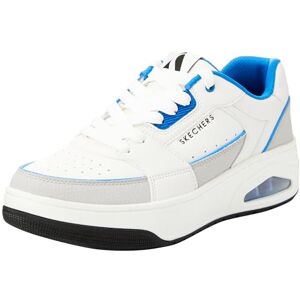 Skechers Men's Uno Court Low-Post Trainers, White and Grey Leather/Duraleather/Blue M, 10 UK Skechers Men's Uno Court Low-Post Trainers, White and Grey Leather/Duraleather/Blue M, 10 UK