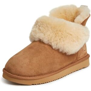 Fireside by Dearfoams Dearfoams Women's Fireside Faux Shearling Fold Down Bootie Slipper, Chestnut, 4 UK Fireside by Dearfoams Dearfoams Women's Fireside Faux Shearling Fold Down Bootie Slipper, Chestnut, 4 UK