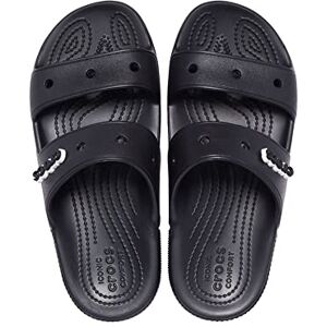 Crocs Classic Sandal, Unisex-Adult Sandal Two Strap Slip On Sliders, in Black, Size 12 UK Crocs Classic Sandal, Unisex-Adult Sandal Two Strap Slip On Sliders, in Black, Size 12 UK