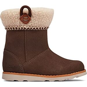 Clarks Girl's Crown Loop T Snow Boot, Walnut Suede, 5.5 UK Child Clarks Girl's Crown Loop T Snow Boot, Walnut Suede, 5.5 UK Child