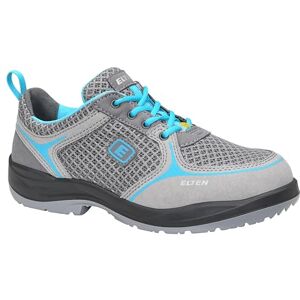 ELTEN Mila Aqua Low ESD S1 Women's Safety Shoes, Sporty, Lightweight, Grey/Aqua, Steel Toe Cap, Size 42 ELTEN Mila Aqua Low ESD S1 Women's Safety Shoes, Sporty, Lightweight, Grey/Aqua, Steel Toe Cap, Size 42