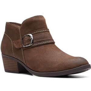 Clarks Women's Charlten Bay Ankle Boot, Dark Tan Suede, 5.5 Clarks Women's Charlten Bay Ankle Boot, Dark Tan Suede, 5.5