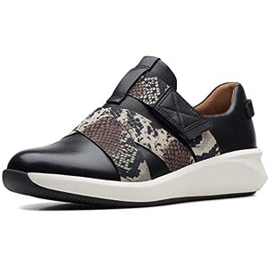 Clarks Un Rio Strap, Women?s Low-Top Sneakers, Black Leather Snake Combi, 5.5 UK (39 EU) Clarks Un Rio Strap, Women?s Low-Top Sneakers, Black Leather Snake Combi, 5.5 UK (39 EU)