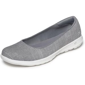 Skechers Women's GO Walk LITE-136001 Ballet Flat, Gray, 7 Medium US Skechers Women's GO Walk LITE-136001 Ballet Flat, Gray, 7 Medium US