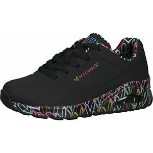 Skechers Women's Uno Loving Love Sneaker, Black, 4 UK Skechers Women's Uno Loving Love Sneaker, Black, 4 UK