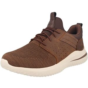 Skechers Men's DELSON 3.0 CICADA Sneaker, Dark Brown Knitted Mesh W/Leather, 11 UK Skechers Men's DELSON 3.0 CICADA Sneaker, Dark Brown Knitted Mesh W/Leather, 11 UK