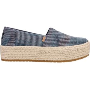 TOMS Women's Valencia Espadrille Loafer Flat, Navy Novelty Denim, 6.5 UK TOMS Women's Valencia Espadrille Loafer Flat, Navy Novelty Denim, 6.5 UK