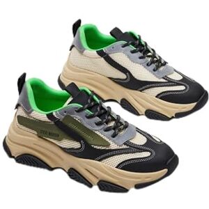 Steve Madden Men's Possess Sneaker, Olive Multi, 9 UK Steve Madden Men's Possess Sneaker, Olive Multi, 9 UK