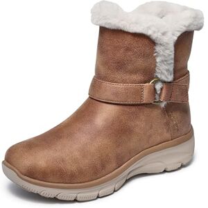 Skechers Women's Easy Going Dreamers Move Boots, Chestnut Microleather/Buckle Trim, 4 UK Skechers Women's Easy Going Dreamers Move Boots, Chestnut Microleather/Buckle Trim, 4 UK