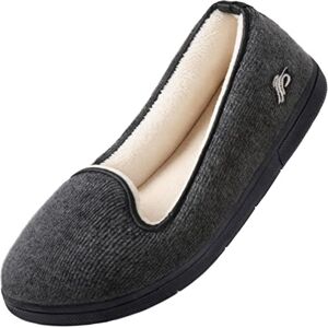 Wishcotton Light Breathable Slippers with Nonslip Sole Dark Grey 5 UK Wishcotton Light Breathable Slippers with Nonslip Sole Dark Grey 5 UK