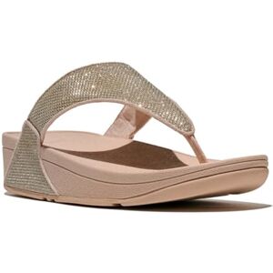 Fitflop Women's LULU SHIMMERGLITZ Toe-Post Sandals, Platino, 4 UK Fitflop Women's LULU SHIMMERGLITZ Toe-Post Sandals, Platino, 4 UK