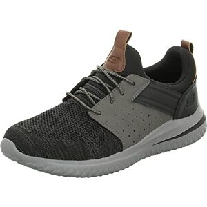 Skechers Men's DELSON 3.0 CICADA Sneaker, Black Gray Knitted Mesh W/Synthetic, 11 UK Skechers Men's DELSON 3.0 CICADA Sneaker, Black Gray Knitted Mesh W/Synthetic, 11 UK