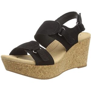 Clarks Women's Rose Lane Wedge Sandals, black, 39.5 EU Schmal Clarks Women's Rose Lane Wedge Sandals, black, 39.5 EU Schmal