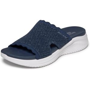 Skechers Women's Scalloped Shimmer Knit Slide Sandals with Yoga Foam Skechers Women's Scalloped Shimmer Knit Slide Sandals with Yoga Foam