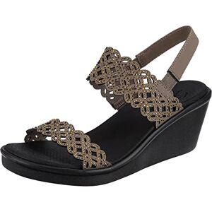 Skechers Women's Rumble On-Sassy DayZ Wedge Sandal, Taupe, 6 UK Skechers Women's Rumble On-Sassy DayZ Wedge Sandal, Taupe, 6 UK