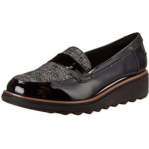 Clarks Women's Sharon Gracie Penny Loafer. W US, Black Pat Combi, 3 UK Clarks Women's Sharon Gracie Penny Loafer. W US, Black Pat Combi, 3 UK