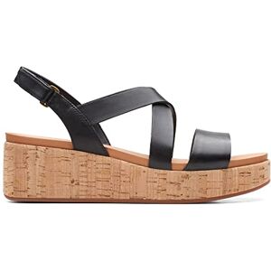 Clarks Kimmei Cork, Wedge Sandal, Black, Clarks Kimmei Cork, Wedge Sandal, Black,