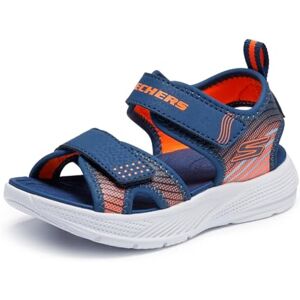 Skechers Baby Boy's Microspec-Splash Sneakers, Navy Synthetic/Gray & Orange Trim, 9 UK Child Skechers Baby Boy's Microspec-Splash Sneakers, Navy Synthetic/Gray & Orange Trim, 9 UK Child