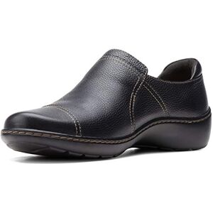 Clarks Women's Cora Poppy Loafer, Black Tumbled, 6.5 UK Clarks Women's Cora Poppy Loafer, Black Tumbled, 6.5 UK