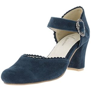 Hirschkogel Women's Damen Trachten Pumps, D Blue, 5 UK Hirschkogel Women's Damen Trachten Pumps, D Blue, 5 UK