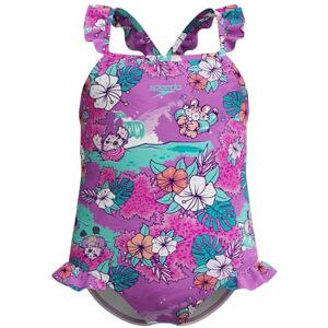 Speedo Girls Learn to Swim Printed Frill Thin Strap Swimsuit Chlorine Resistant Quick Drying, Neon Violet, 6YRS Speedo Girls Learn to Swim Printed Frill Thin Strap Swimsuit Chlorine Resistant Quick Drying, Neon Violet, 6YRS