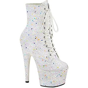 Lijji Women'S 20cm Fluorescent Pink Sequins High Heel Platform Booties Stiletto High Heels Shoes Fashion Sexy Nightclub Party Booties