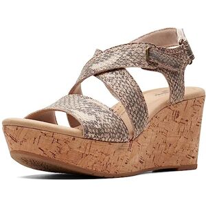 Clarks Women's Rose Way Wedge Sandals, Beige metallic, 7.5 UK Clarks Women's Rose Way Wedge Sandals, Beige metallic, 7.5 UK