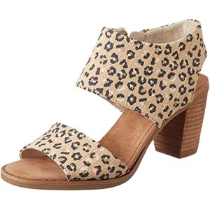 TOMS Women's Majorca Cutout Heeled Sandal, Cheetah Natural, 4.5 UK TOMS Women's Majorca Cutout Heeled Sandal, Cheetah Natural, 4.5 UK